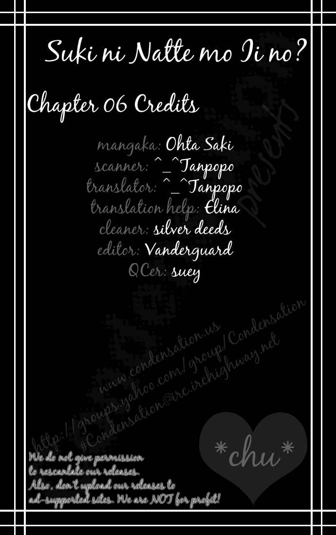 Page 1 Chapter 6 Suki ni Natte mo Ii no?