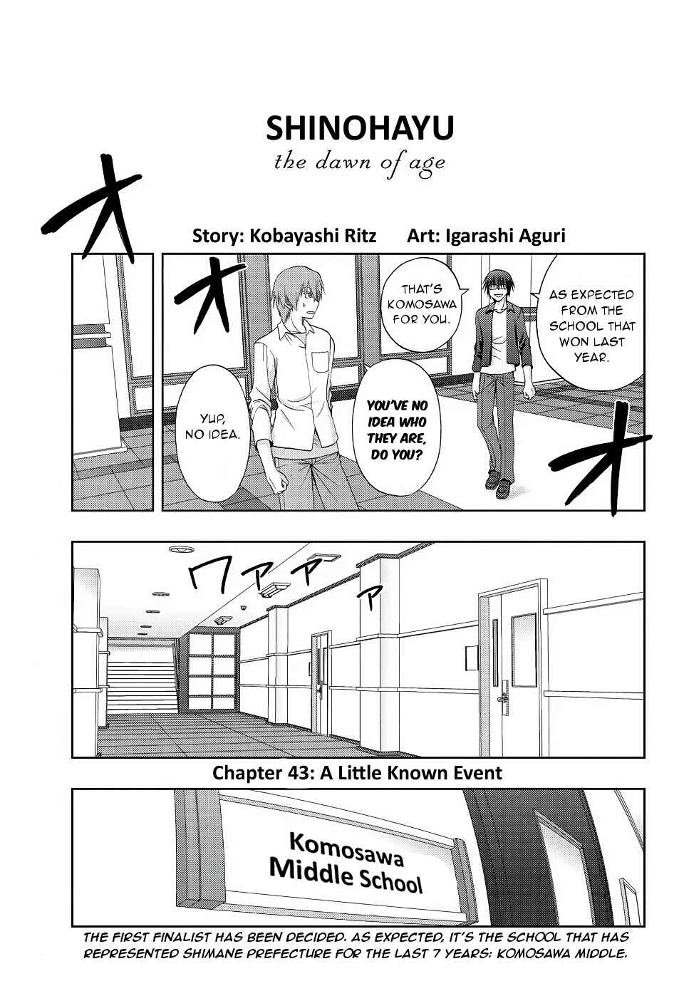 Page 1 Chapter 43 Shinohayu - The Dawn of Age