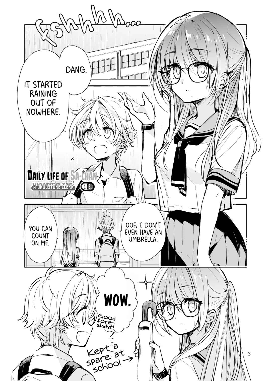 Page 1 Chapter 13 Drug Store Tenin Sacchan no Nichijou