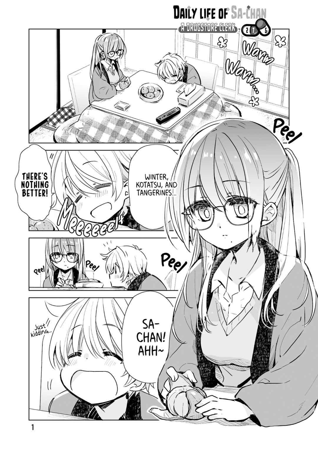 Page 1 Chapter 27.5 Drug Store Tenin Sacchan no Nichijou