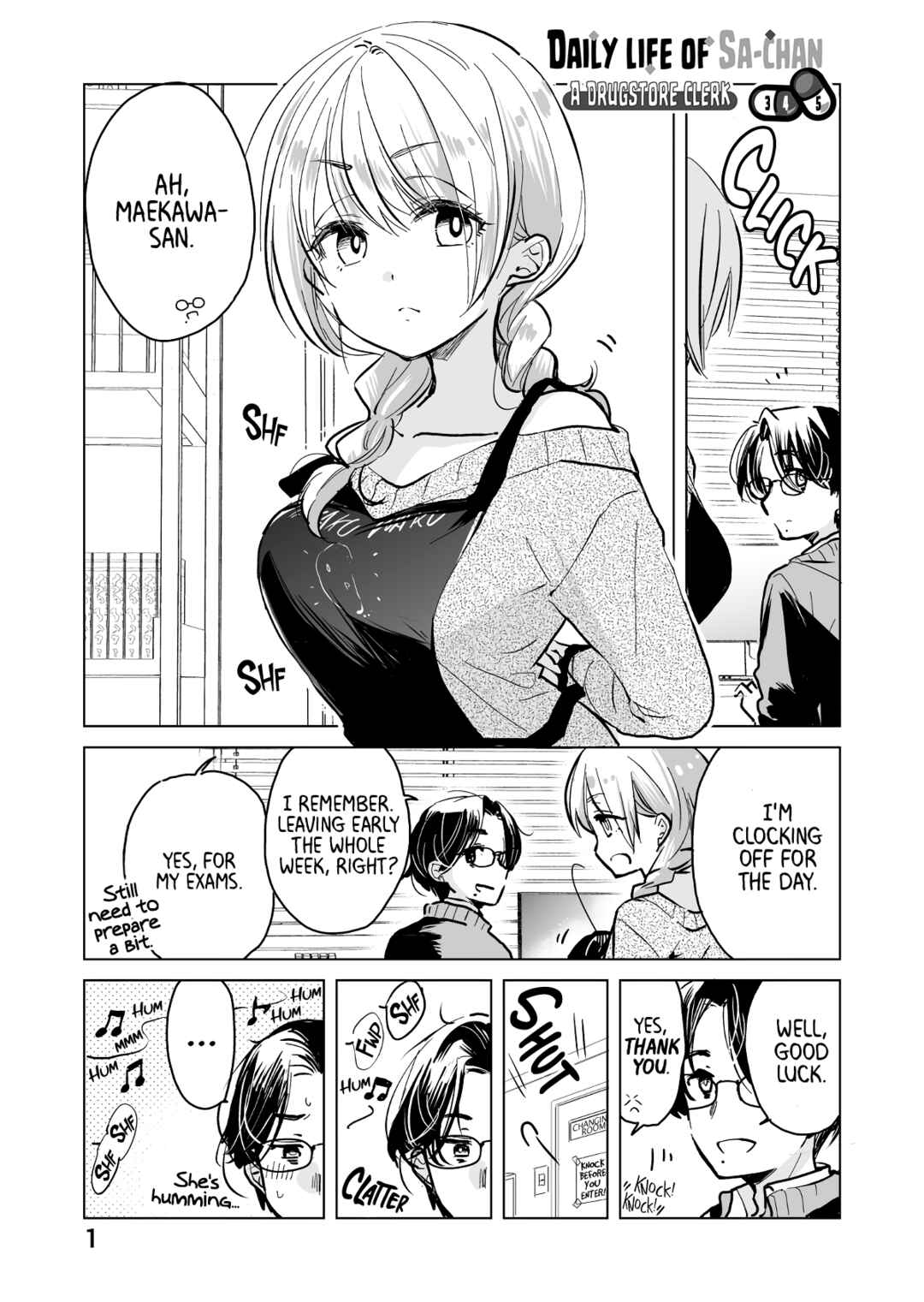 Page 1 Chapter 34.5 Drug Store Tenin Sacchan no Nichijou