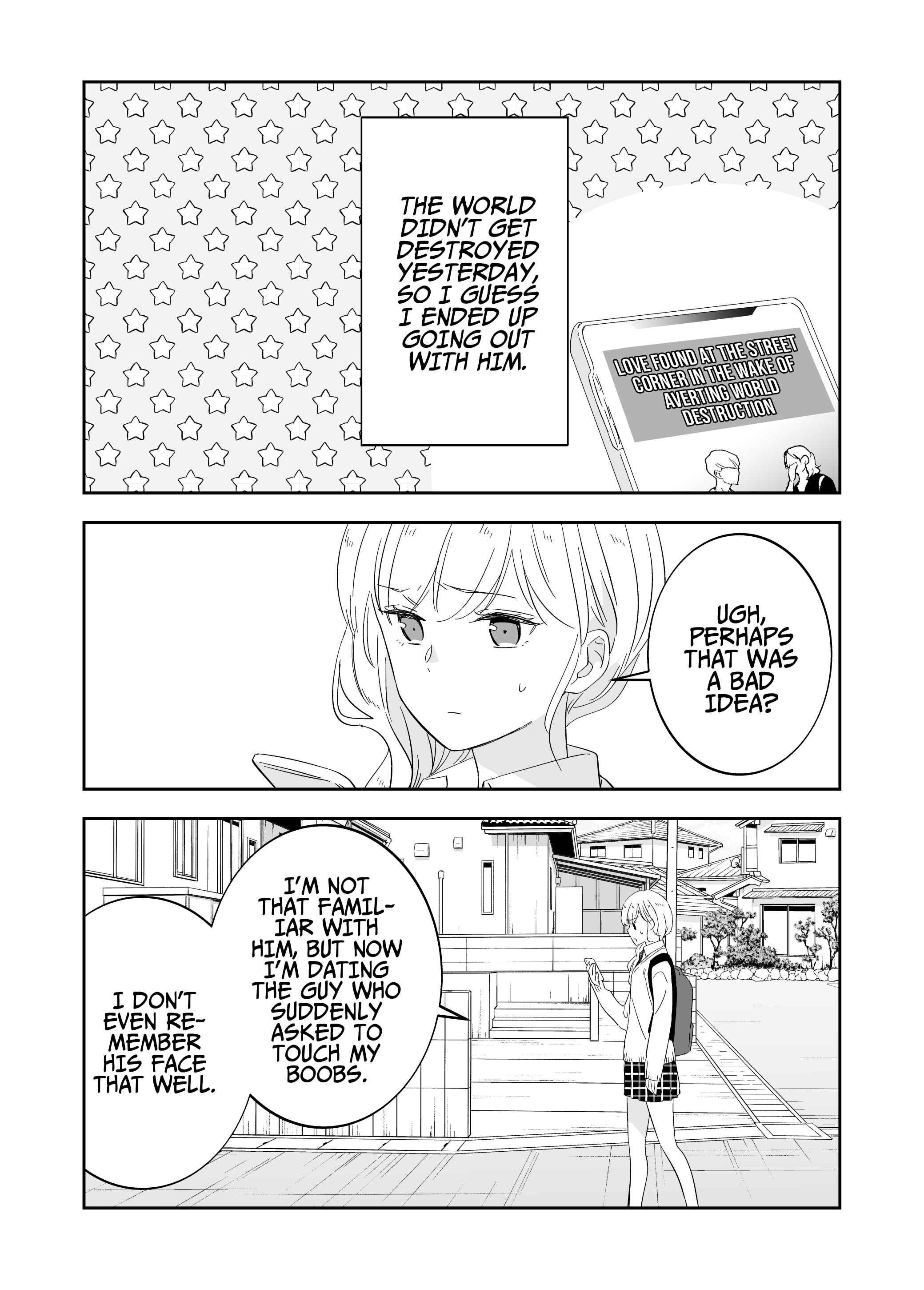 Page 1 Chapter 2 The World Will Be Destroyed Tomorrow, so I Want to Rub Your Boobs