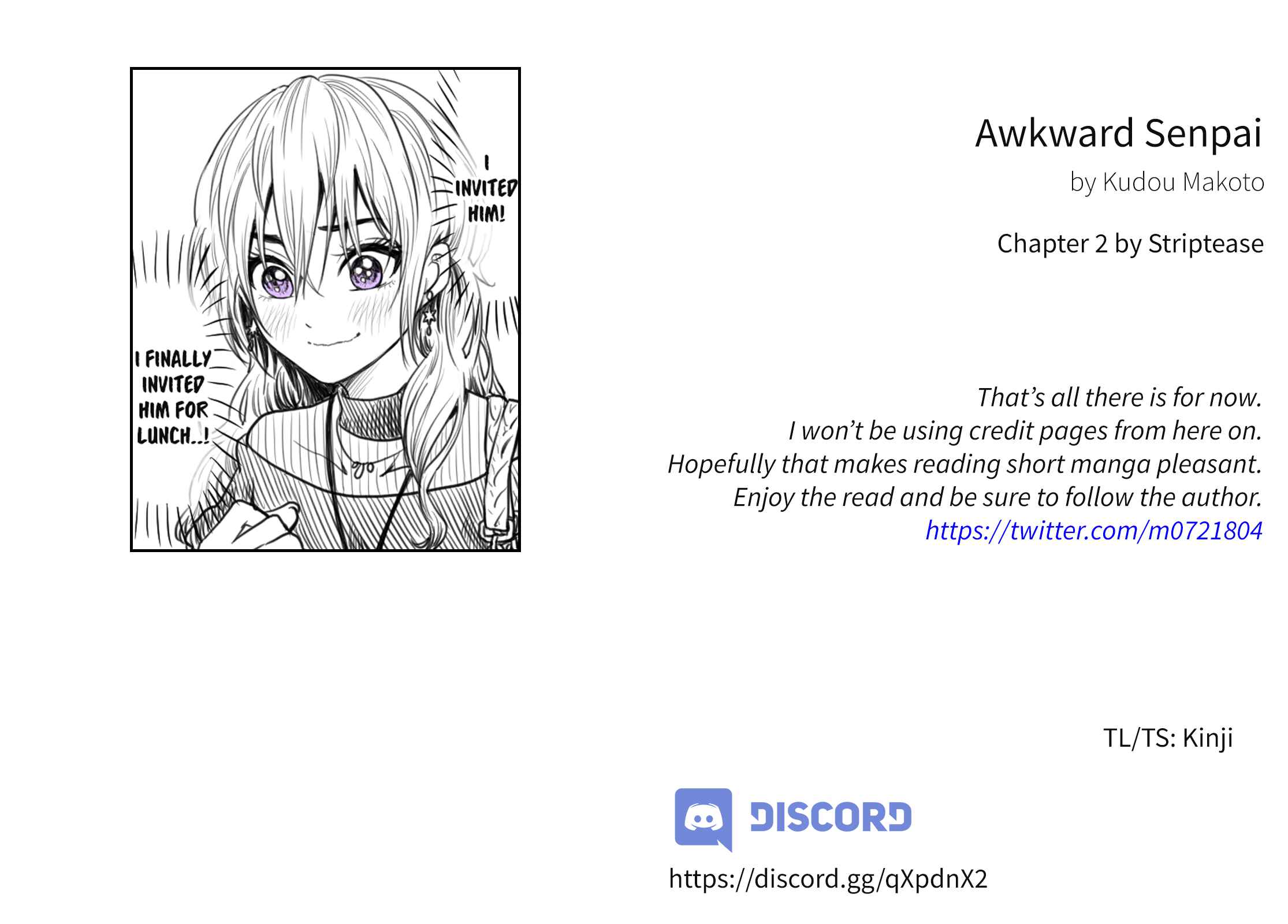 Page 1 Chapter 2 Awkward Senpai (Webcomic)