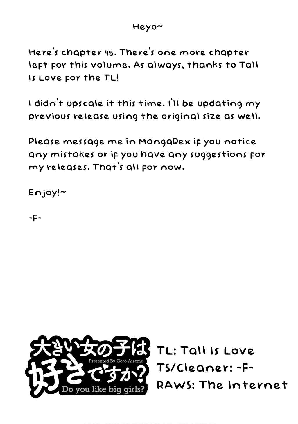Page 11 Chapter 45 Ookii Onnanoko wa Suki Desu ka?