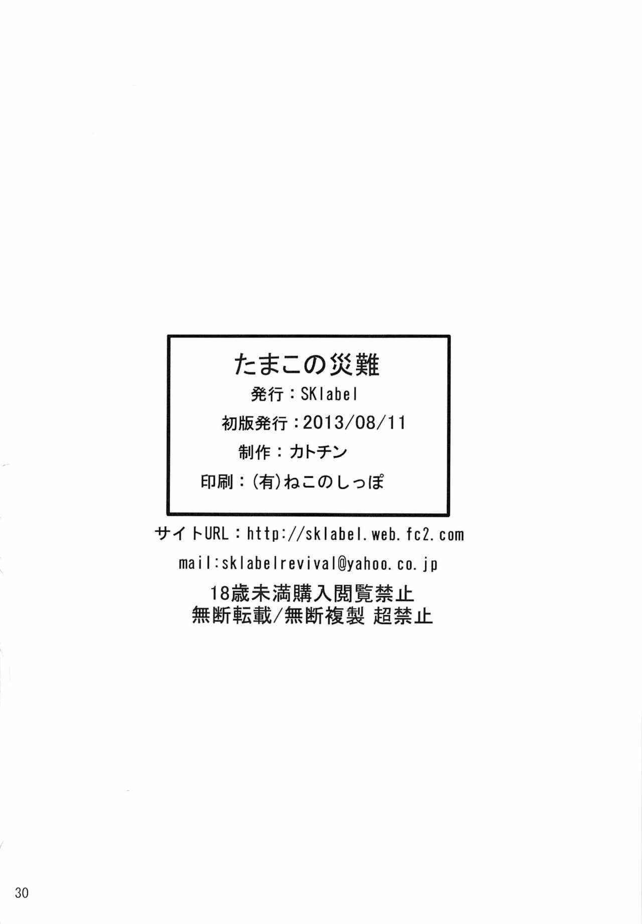 Page 29 Chapter 1 Tamako Market - Tamako no Sainan (Doujinshi)