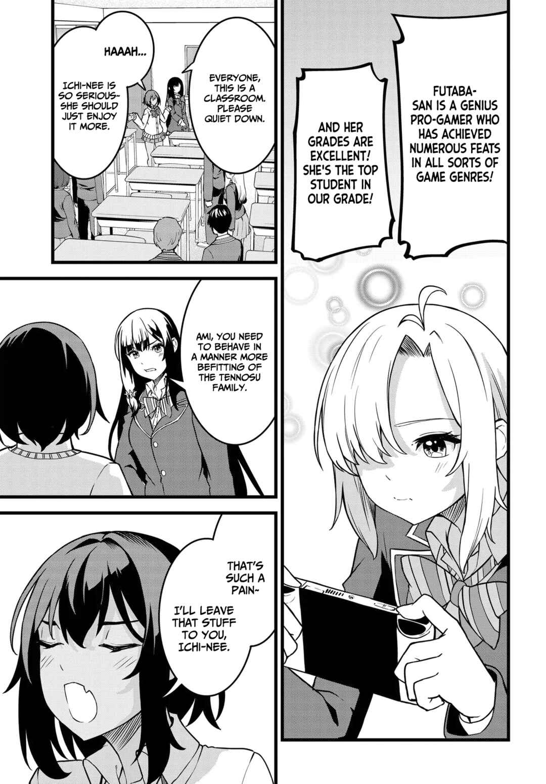 Page 13 Chapter 1.1 Tensai Bishoujo Sanshimai wa Isourou ni Dake Choro Kawaii