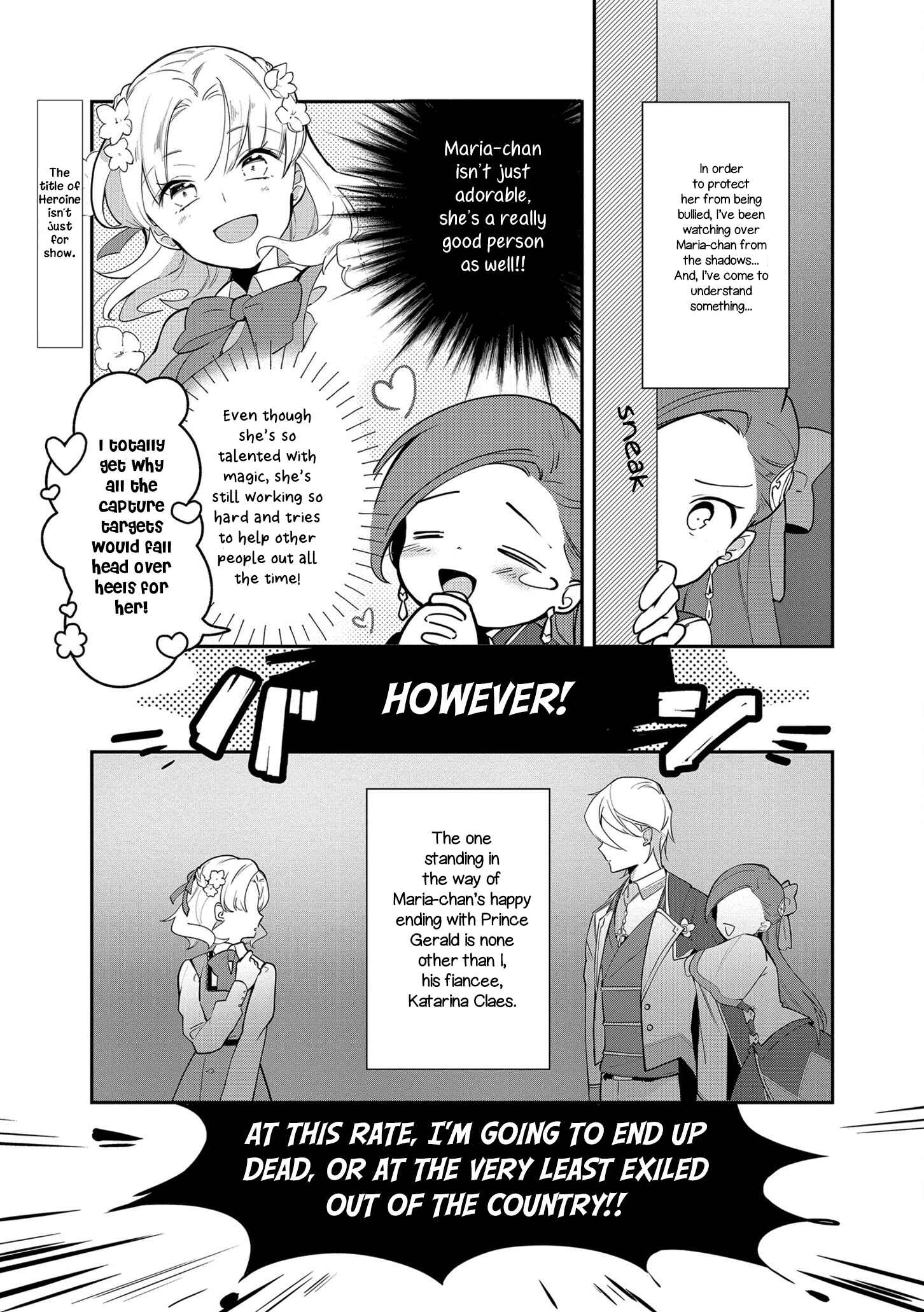 Page 1 Chapter 4 Otome Game no Hametsu Flag shika nai Akuyaku Reijou ni Tensei shite shimatta... Zettai Zetsumei! Hametsu Sunzen Hen