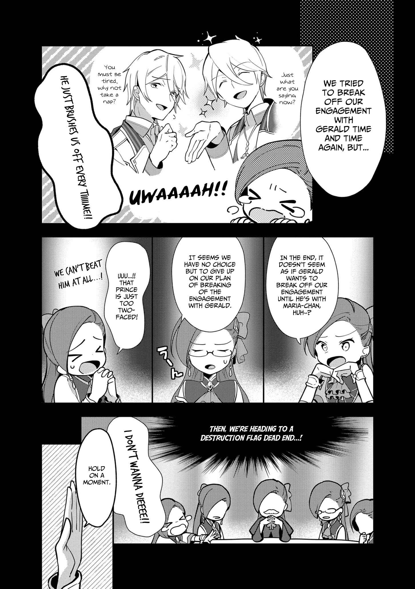 Page 4 Chapter 4 Otome Game no Hametsu Flag shika nai Akuyaku Reijou ni Tensei shite shimatta... Zettai Zetsumei! Hametsu Sunzen Hen