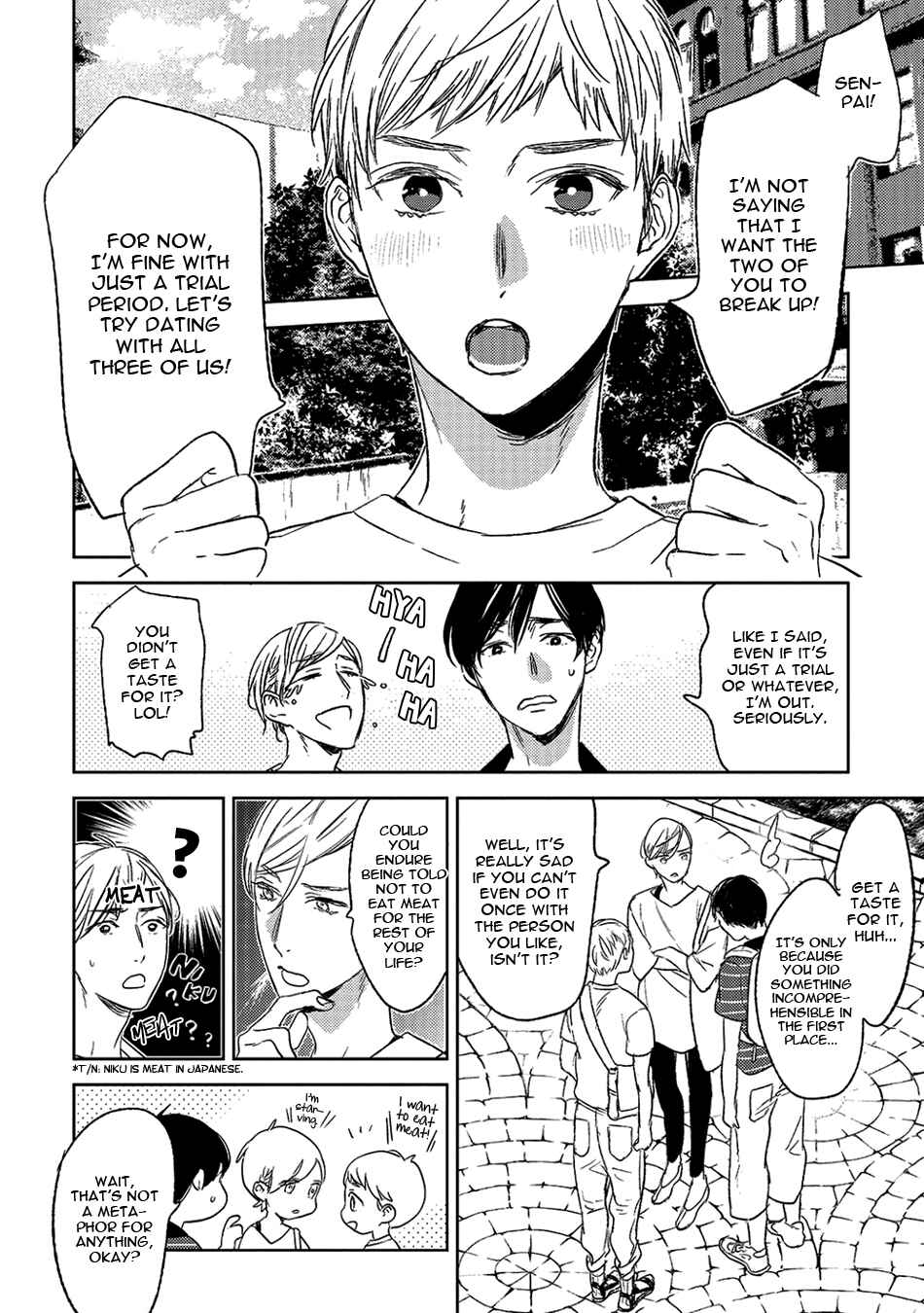 Page 4 Chapter 2 Kareshi to Ore to Ore no Kouhai