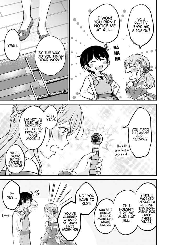 Page 11 Chapter 5.2 Kyuutei Kajishi no Shiawase na Nichijou: Black na Shokuba wo Tsuihou Saretaga, Ringoku de Koushaku Reijou ni Dekiaisarenagara White na Seikatsu Okurimasu