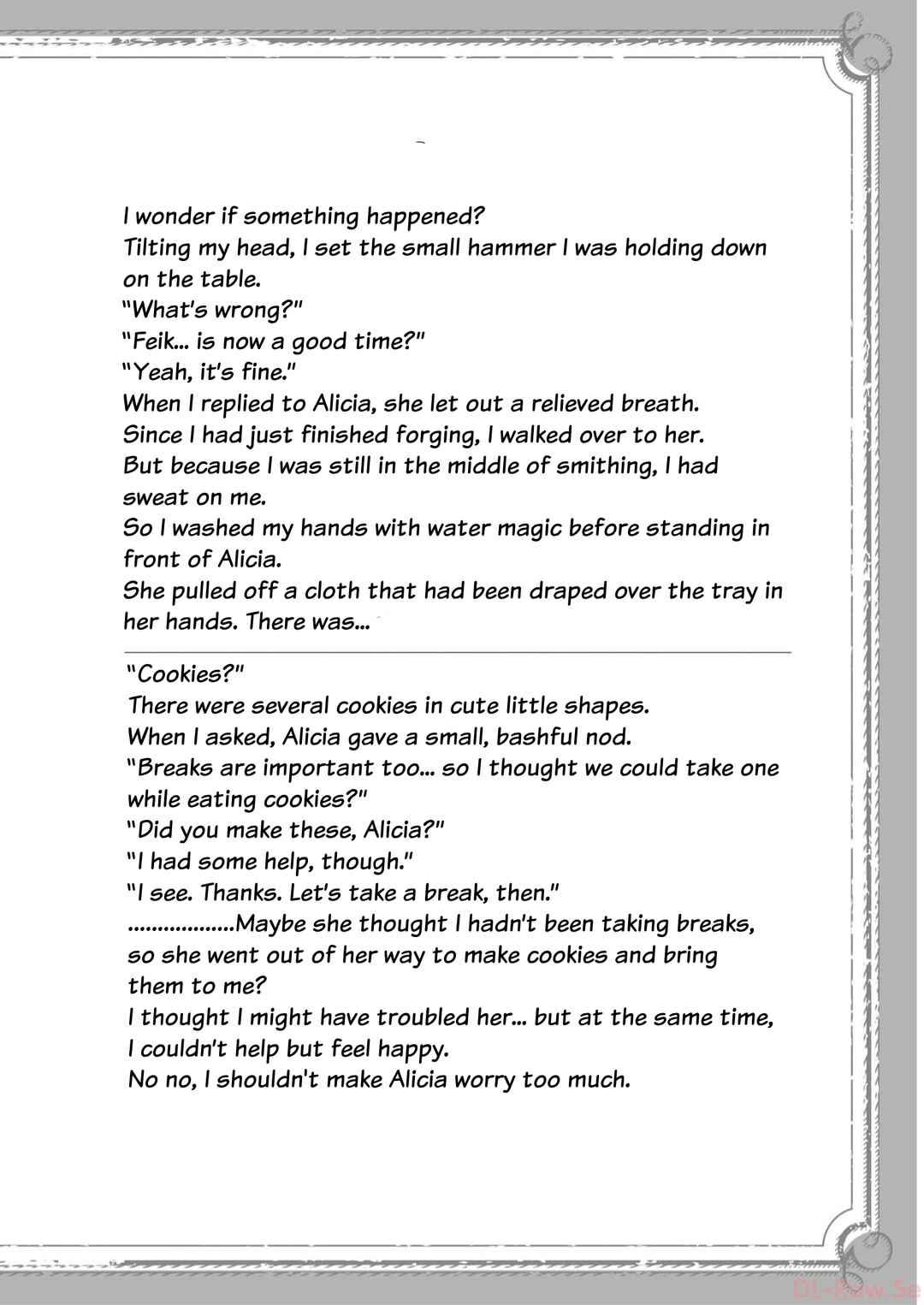 Page 4 Chapter 10.5 Kyuutei Kajishi no Shiawase na Nichijou: Black na Shokuba wo Tsuihou Saretaga, Ringoku de Koushaku Reijou ni Dekiaisarenagara White na Seikatsu Okurimasu