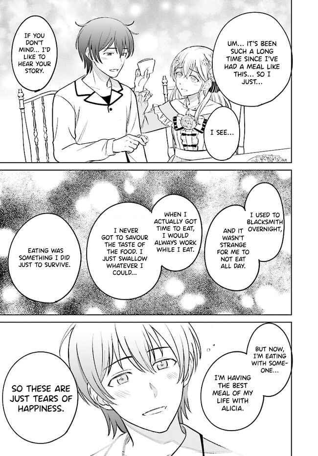 Page 12 Chapter 4.1 Kyuutei Kajishi no Shiawase na Nichijou: Black na Shokuba wo Tsuihou Saretaga, Ringoku de Koushaku Reijou ni Dekiaisarenagara White na Seikatsu Okurimasu