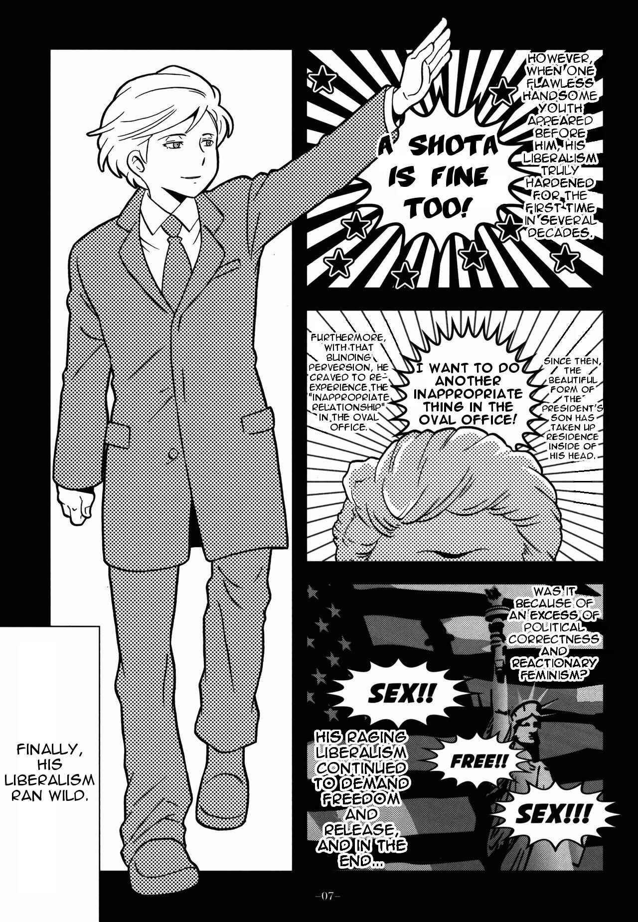 Page 7 Chapter 1 Daitouryou Goreisoku Kikiippatsu!! - The Son of the President