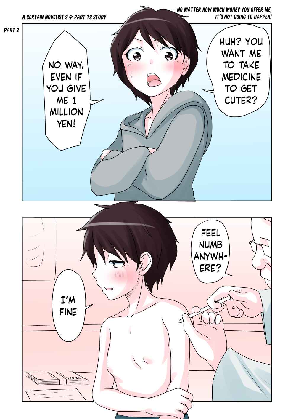 Page 1 Chapter 2 To Aru Shousetsuka-san ga Oekaki Haishin-chuu Touka shite Itta TS Neta Yon-ren