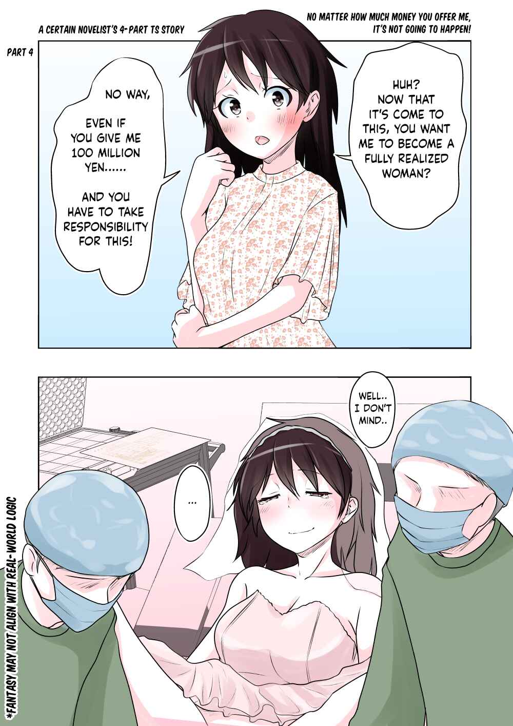 Page 1 Chapter 4 To Aru Shousetsuka-san ga Oekaki Haishin-chuu Touka shite Itta TS Neta Yon-ren