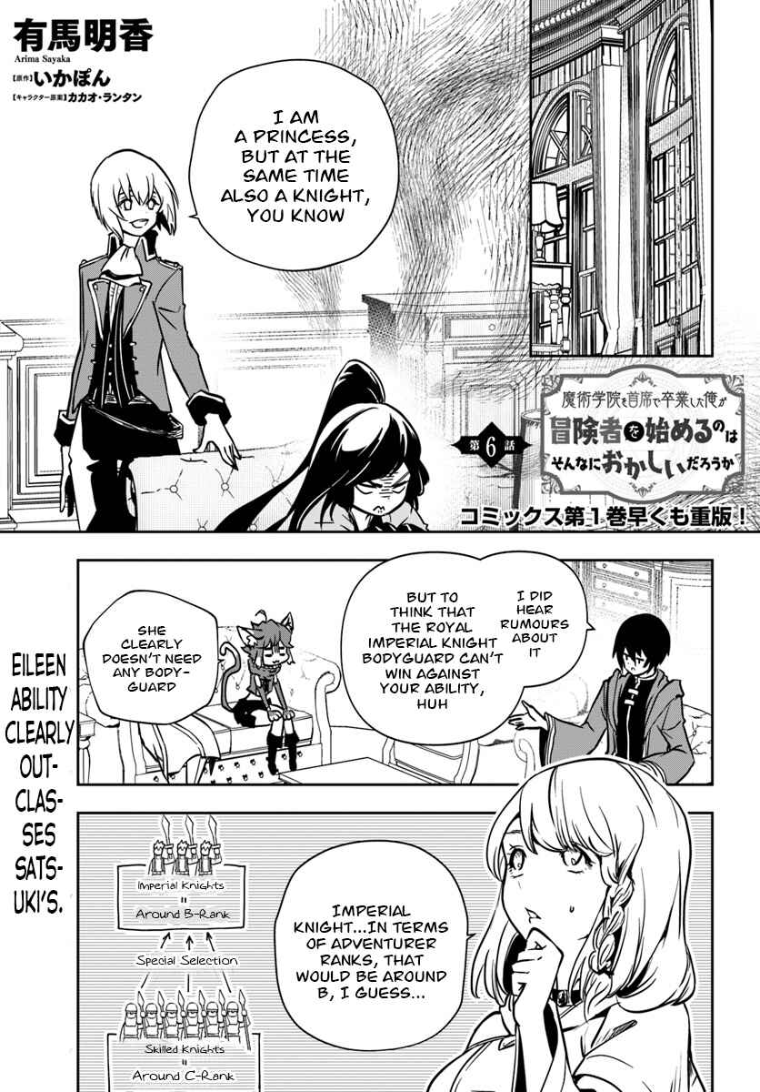 Page 2 Chapter 6 Majutsu Gakuin wo Shuseki de Sotsugyoushita Ore ga Boukensha wo Hajimeru no wa sonna ni okashii darouka