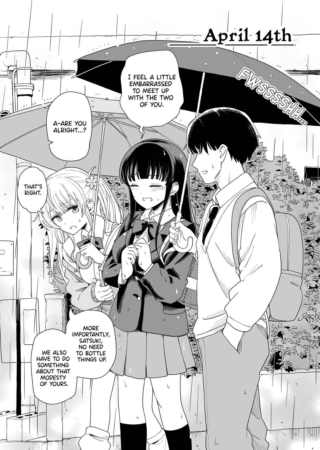 Page 1 Chapter 14 3-no Baisuu to San no Tsuku Hi dake Sasetekureru Gimai to Go no Baisuu no Hi dake Taga ga Hazureru Imouto no Tomodachi