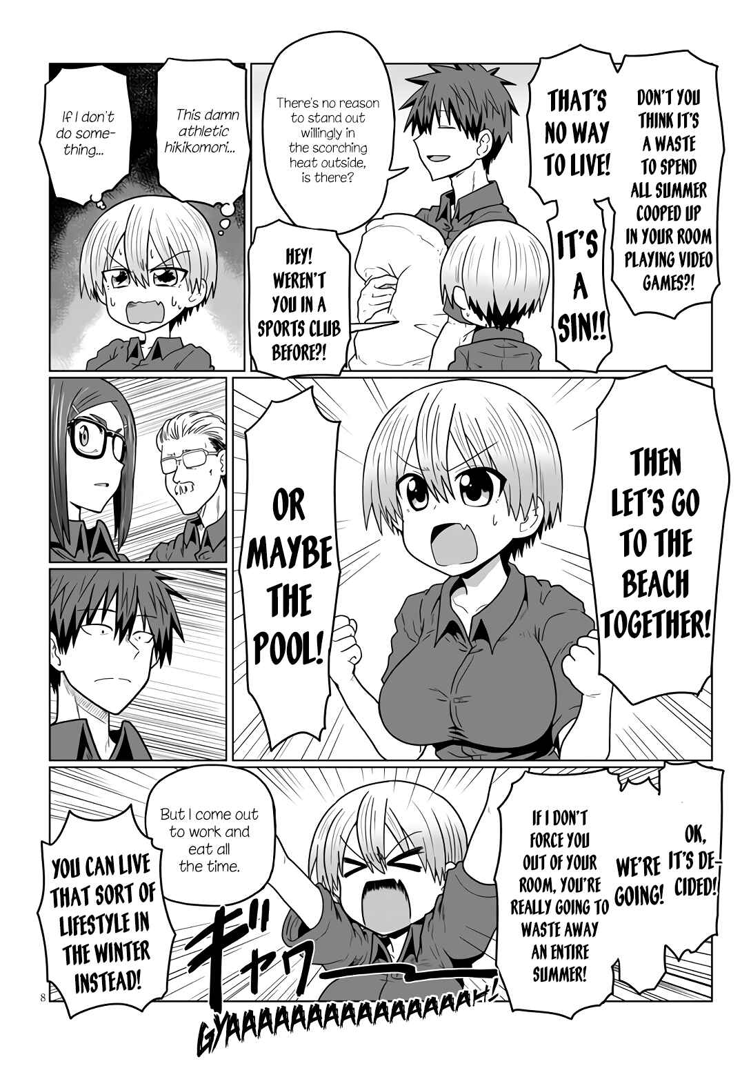 Page 8 Chapter 18 Uzaki-chan wa Asobitai!