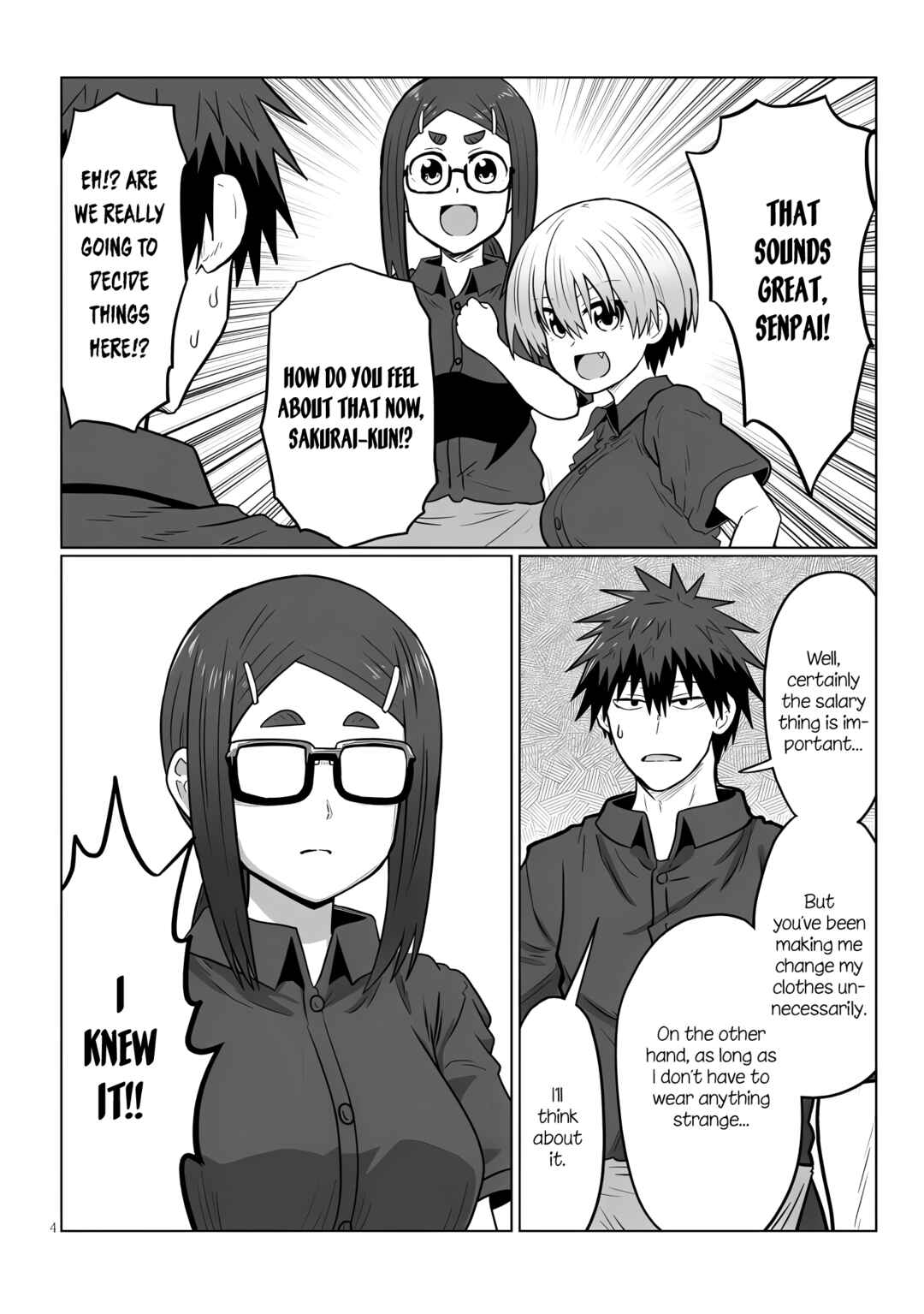 Page 4 Chapter 121 Uzaki-chan wa Asobitai!