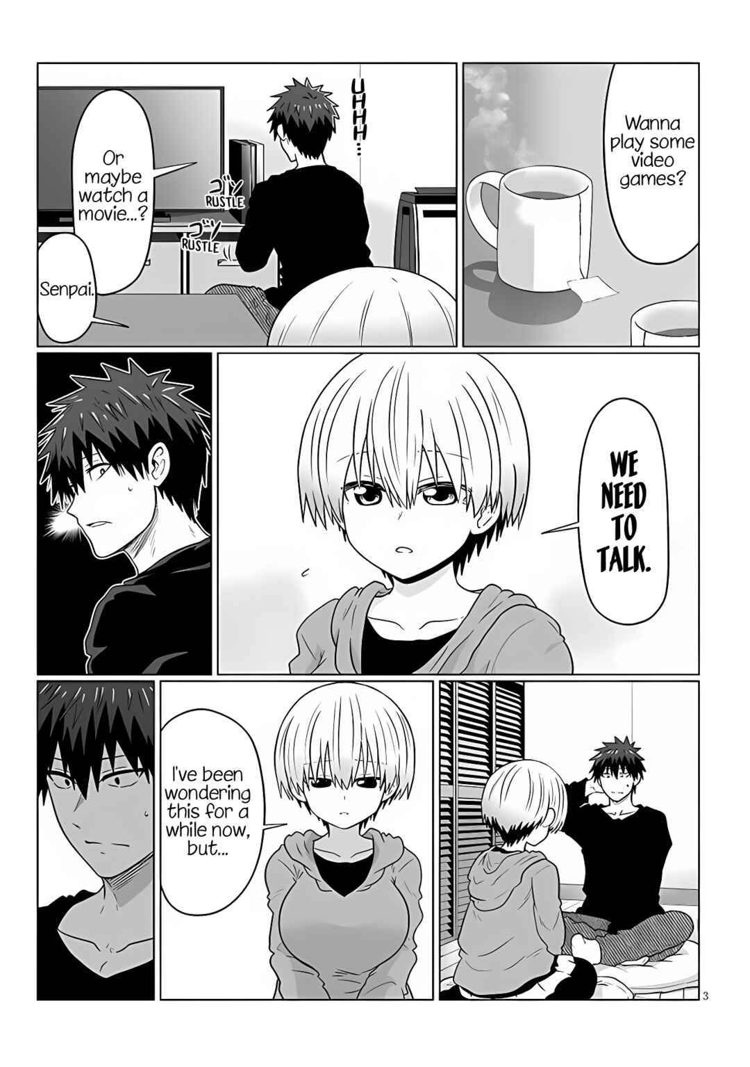 Page 3 Chapter 100 Uzaki-chan wa Asobitai!