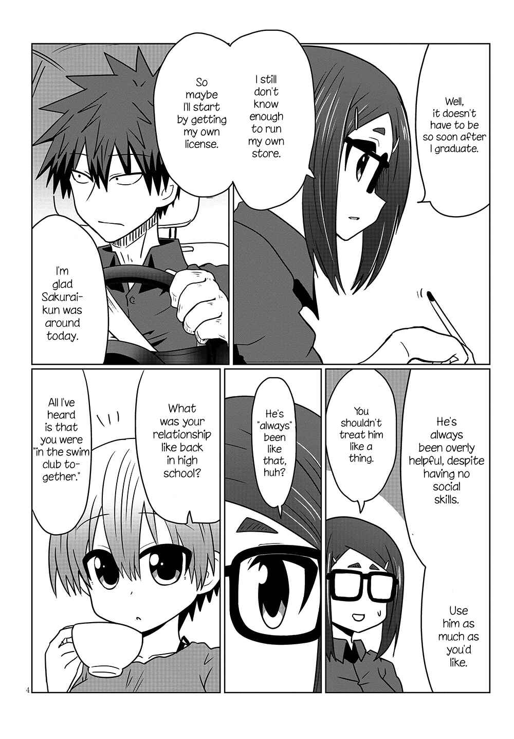Page 4 Chapter 30 Uzaki-chan wa Asobitai!