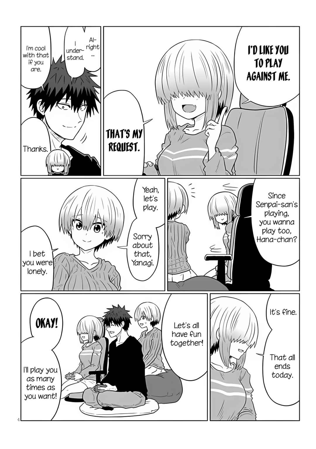 Page 4 Chapter 110 Uzaki-chan wa Asobitai!
