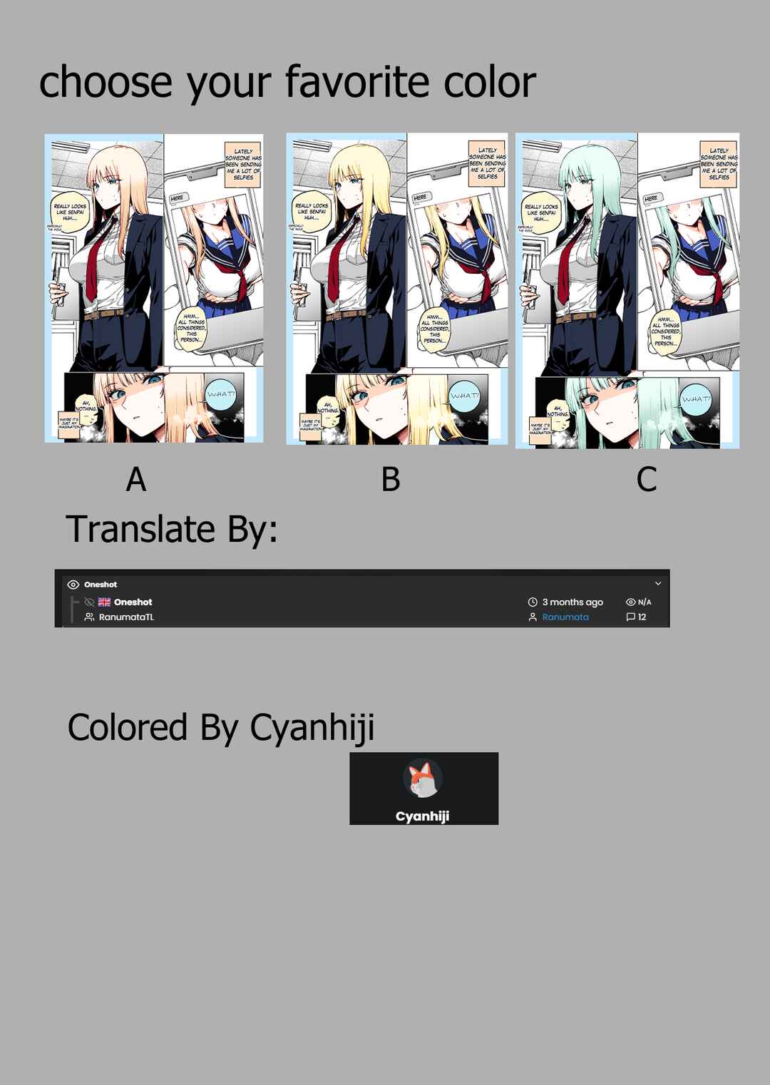 Page 4 Chapter Unknown_db92 Kinmuchuu ni Senpai Rashiki Hito no Shashin ga Takusan Okuraretekurun desu ga... (Fan Colored)