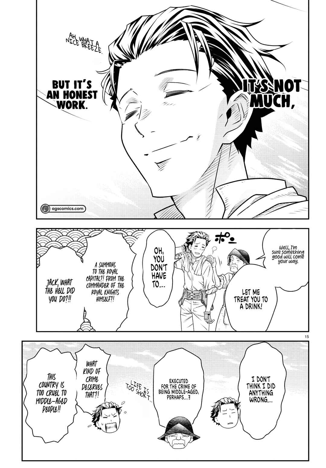 Page 15 Chapter 1 Unsouya no Ossan ga Nazeka Fukugyou de Zettai Muteki Kenshi wo Tsutomeru Koto ni ~Saenai Jinsei wo Okutteta Ore ga Maou Toubatsu no Kirifuda ni?~