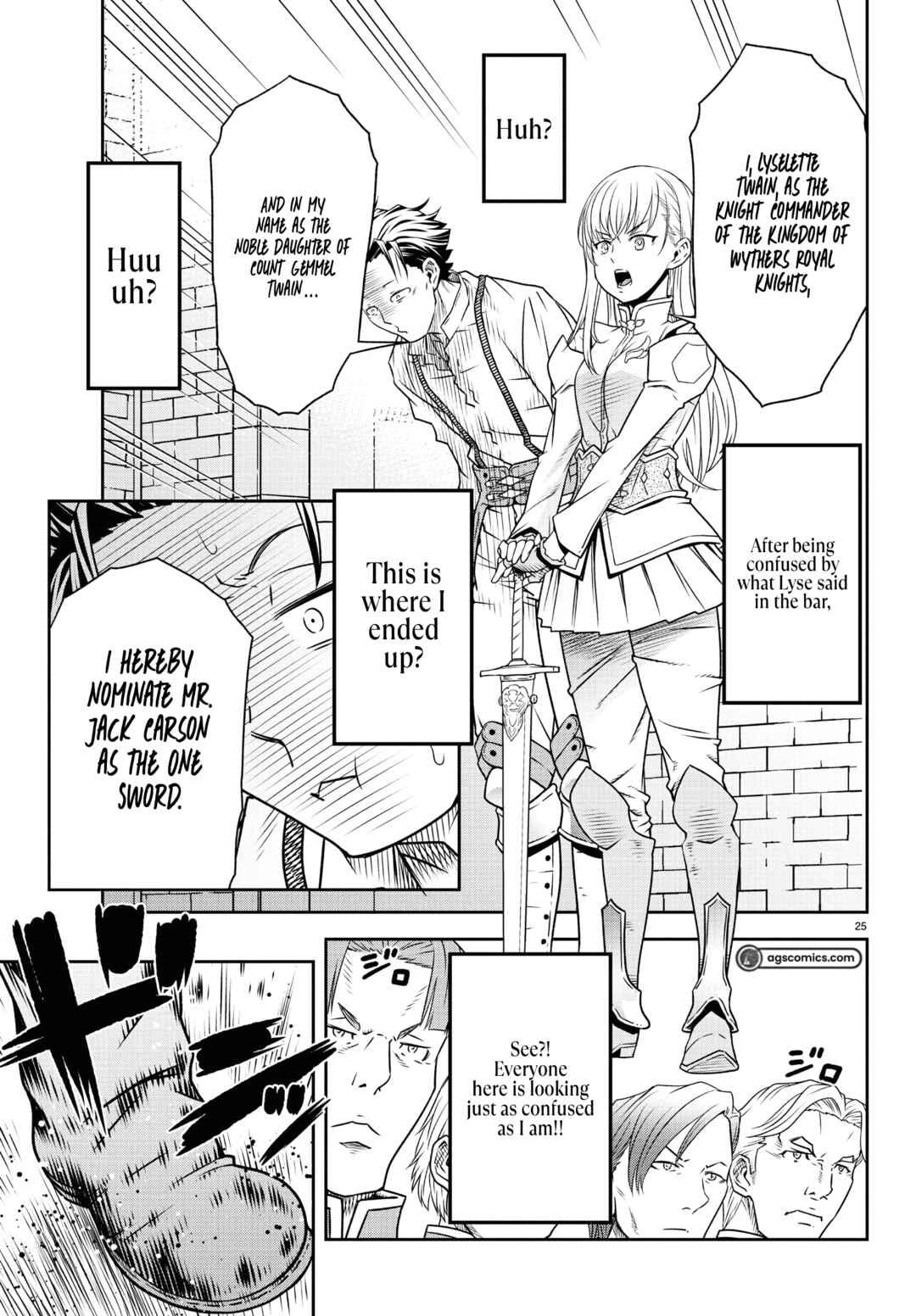 Page 24 Chapter 1 Unsouya no Ossan ga Nazeka Fukugyou de Zettai Muteki Kenshi wo Tsutomeru Koto ni ~Saenai Jinsei wo Okutteta Ore ga Maou Toubatsu no Kirifuda ni?~