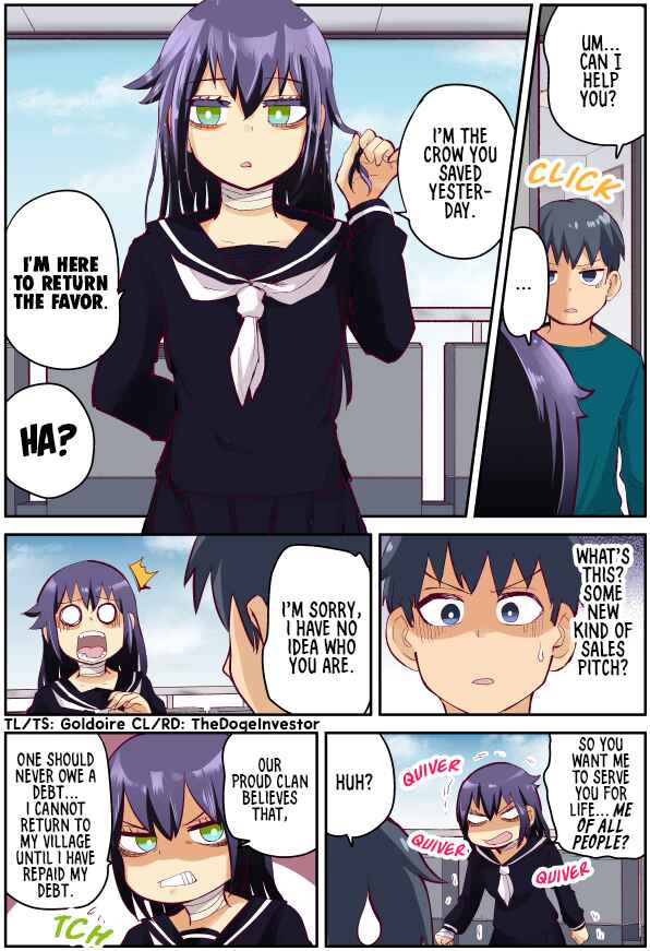 Page 1 Chapter Unknown_5a3e The crow I saved that one time, is just too clumsy for me (Oneshot)