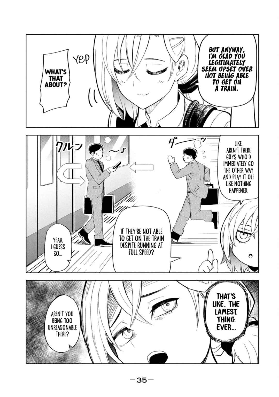 Page 13 Chapter 2 Asa no Tsuukin Densha de, Yatara to Hanashikakete Kuru Joshikousei.