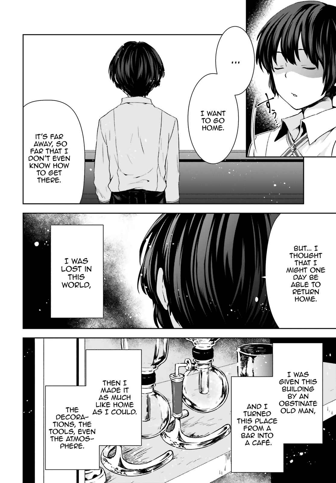 Page 10 Chapter 3 Have a Coffee After School, In Another World’s Café
