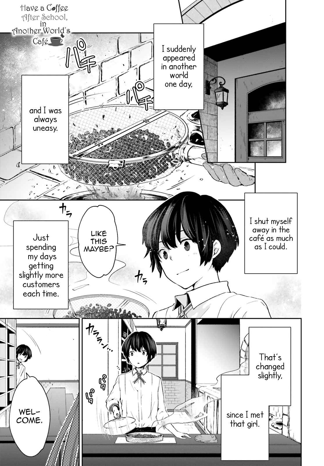 Page 1 Chapter 5 Have a Coffee After School, In Another World’s Café