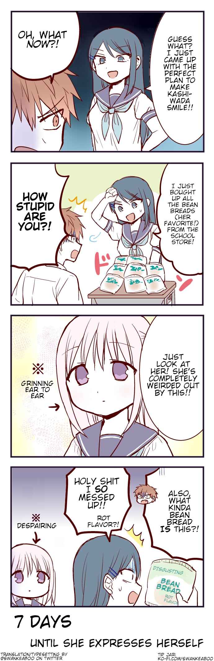 Page 1 Chapter 93 100-nichigo ni Kao ni Deru Kashiwada-san