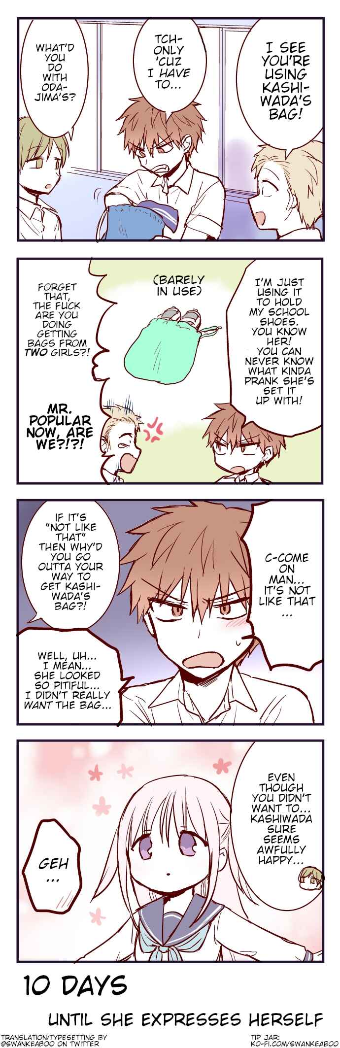 Page 1 Chapter 90 100-nichigo ni Kao ni Deru Kashiwada-san