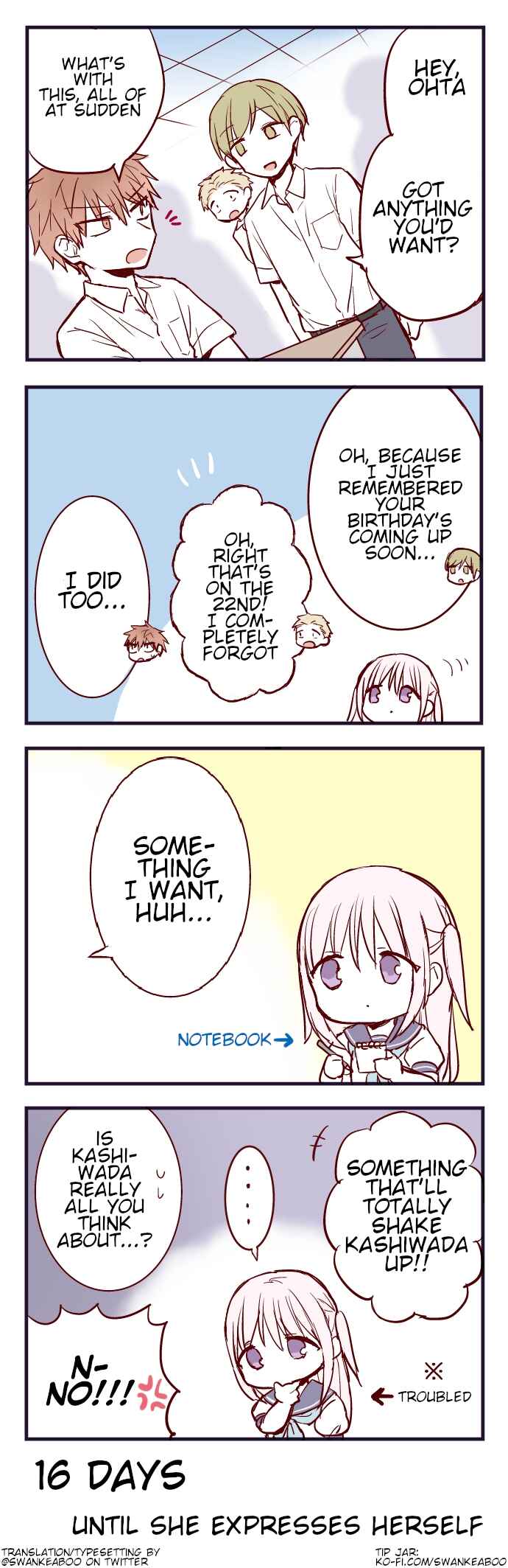Page 1 Chapter 84 100-nichigo ni Kao ni Deru Kashiwada-san