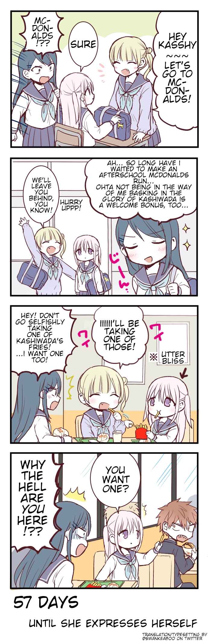Page 1 Chapter 43 100-nichigo ni Kao ni Deru Kashiwada-san