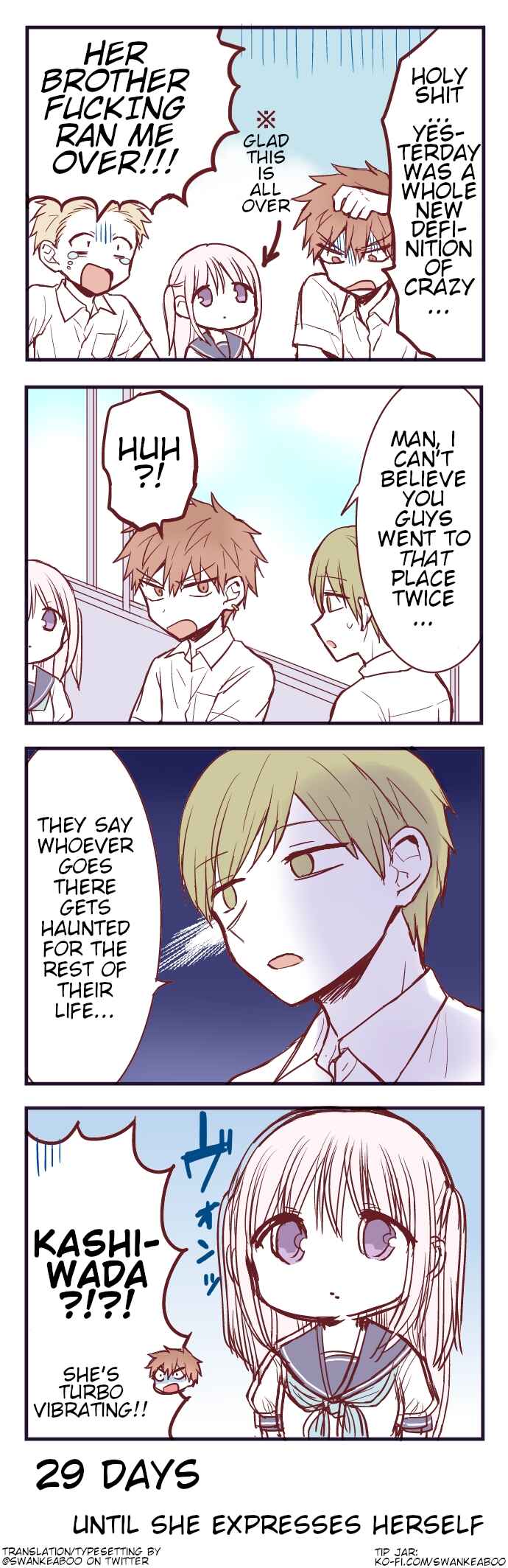 Page 1 Chapter 71 100-nichigo ni Kao ni Deru Kashiwada-san