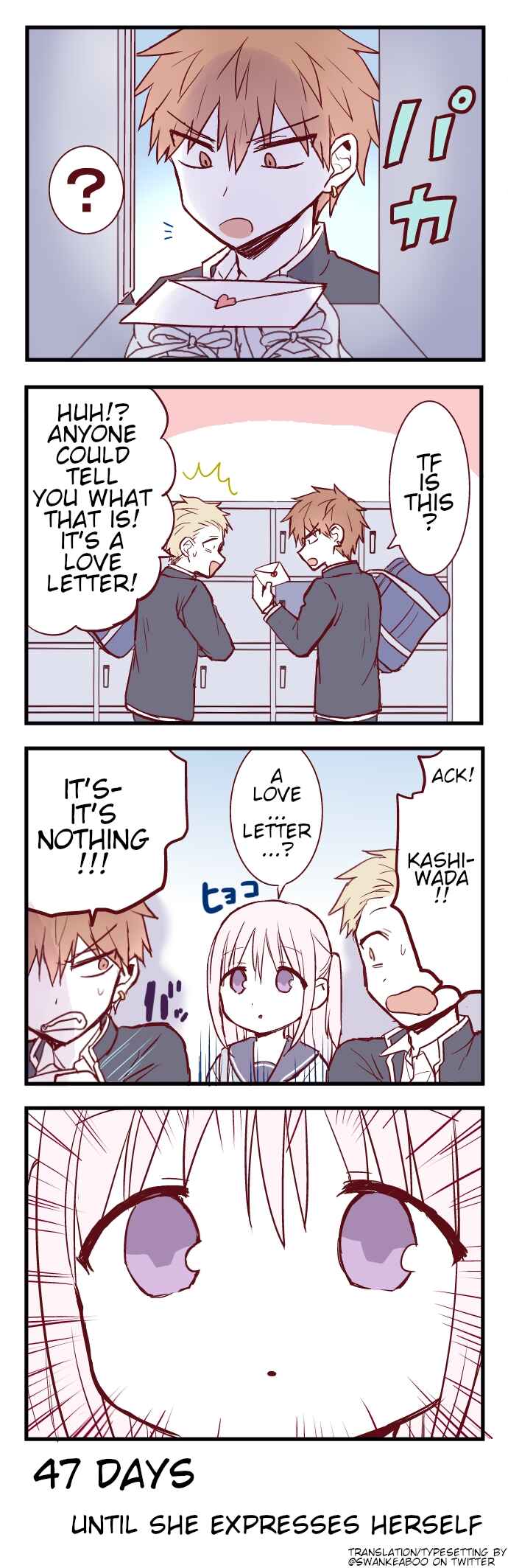 Page 1 Chapter 53 100-nichigo ni Kao ni Deru Kashiwada-san