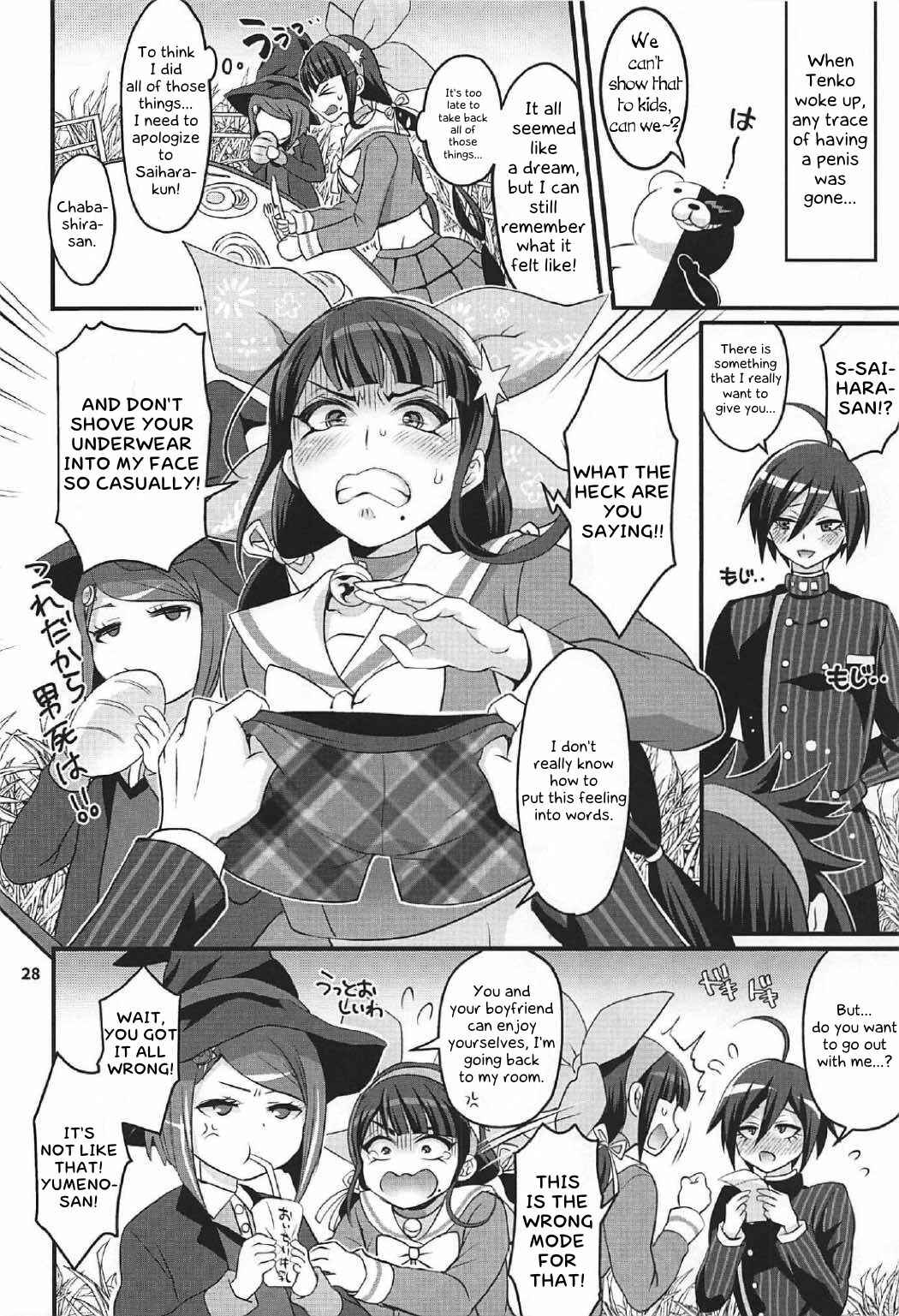 Page 27 Chapter Unknown_9403 Danganronpa - Tenko wa Chinko ga Haetemo Danshi no Anal nanka ni Zettai Makemasen! (Doujinshi)