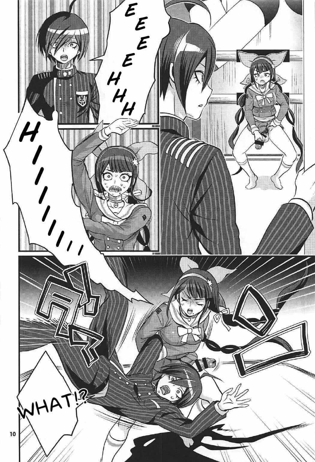 Page 9 Chapter Unknown_9403 Danganronpa - Tenko wa Chinko ga Haetemo Danshi no Anal nanka ni Zettai Makemasen! (Doujinshi)
