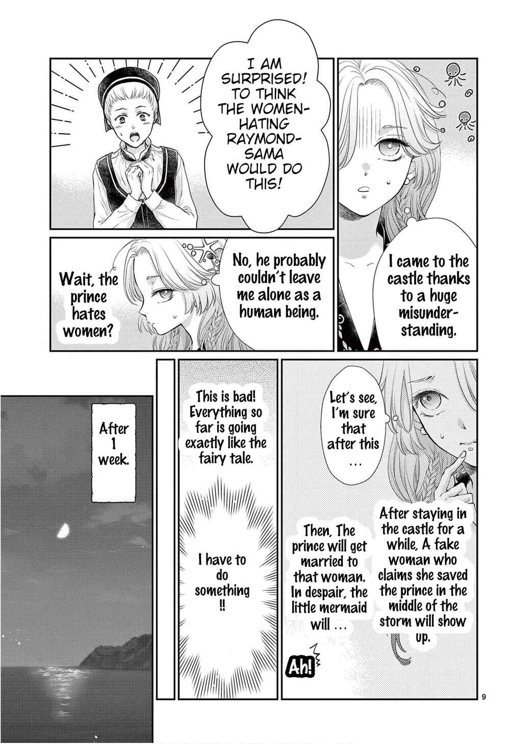 Page 10 Chapter 1 The Reincarnated Little Mermaid Does Not Want to Disappear as Foam