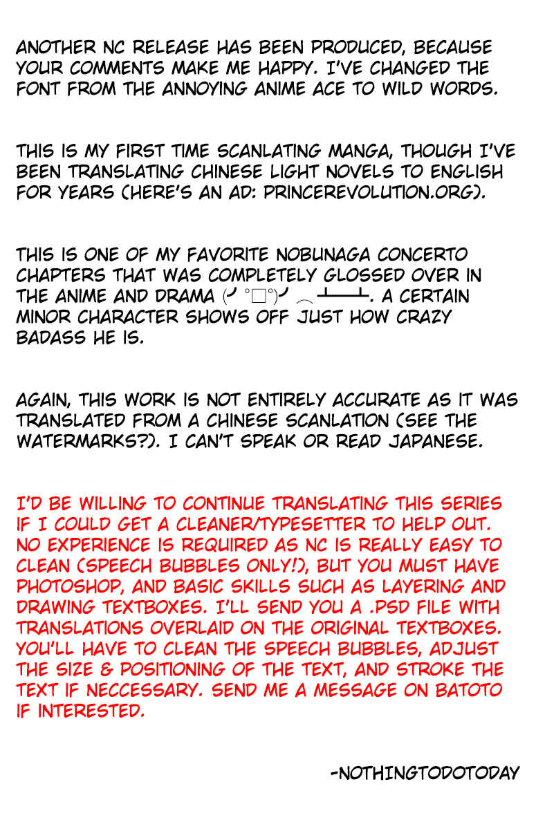 Page 1 Chapter 13 Nobunaga Concerto