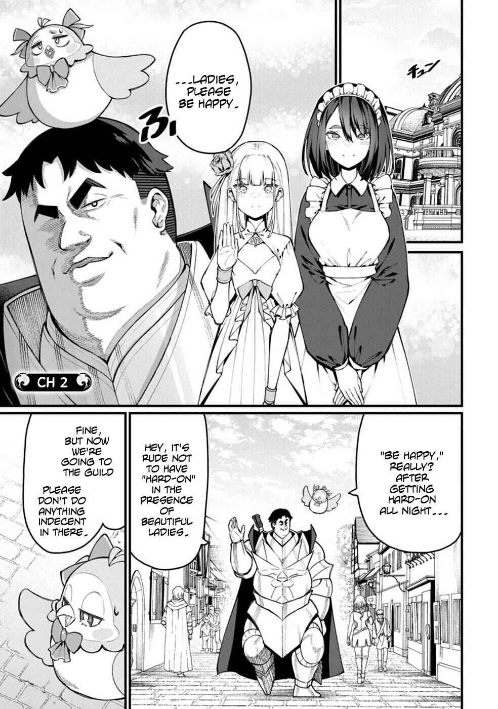 Page 1 Chapter 2 Harem Ou no Isekai Press Manyuuki ~Saikyou Musou no Ojisan wa Arayuru Shuzoku wo Yome ni suru~