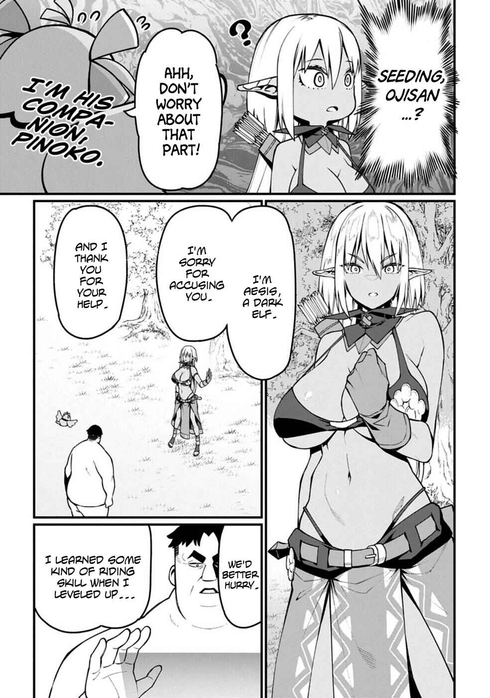 Page 9 Chapter 4 Harem Ou no Isekai Press Manyuuki ~Saikyou Musou no Ojisan wa Arayuru Shuzoku wo Yome ni suru~