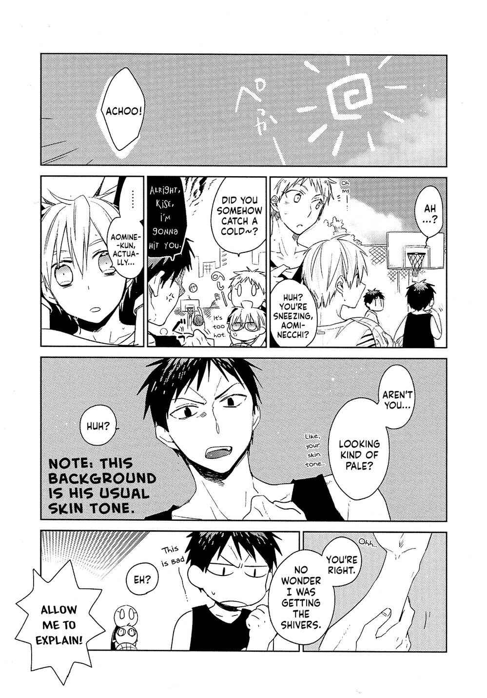 Page 4 Chapter Unknown_e372 Kuroko no Basket - Shochuu Omimai Moushiagemasu (Doujinshi)
