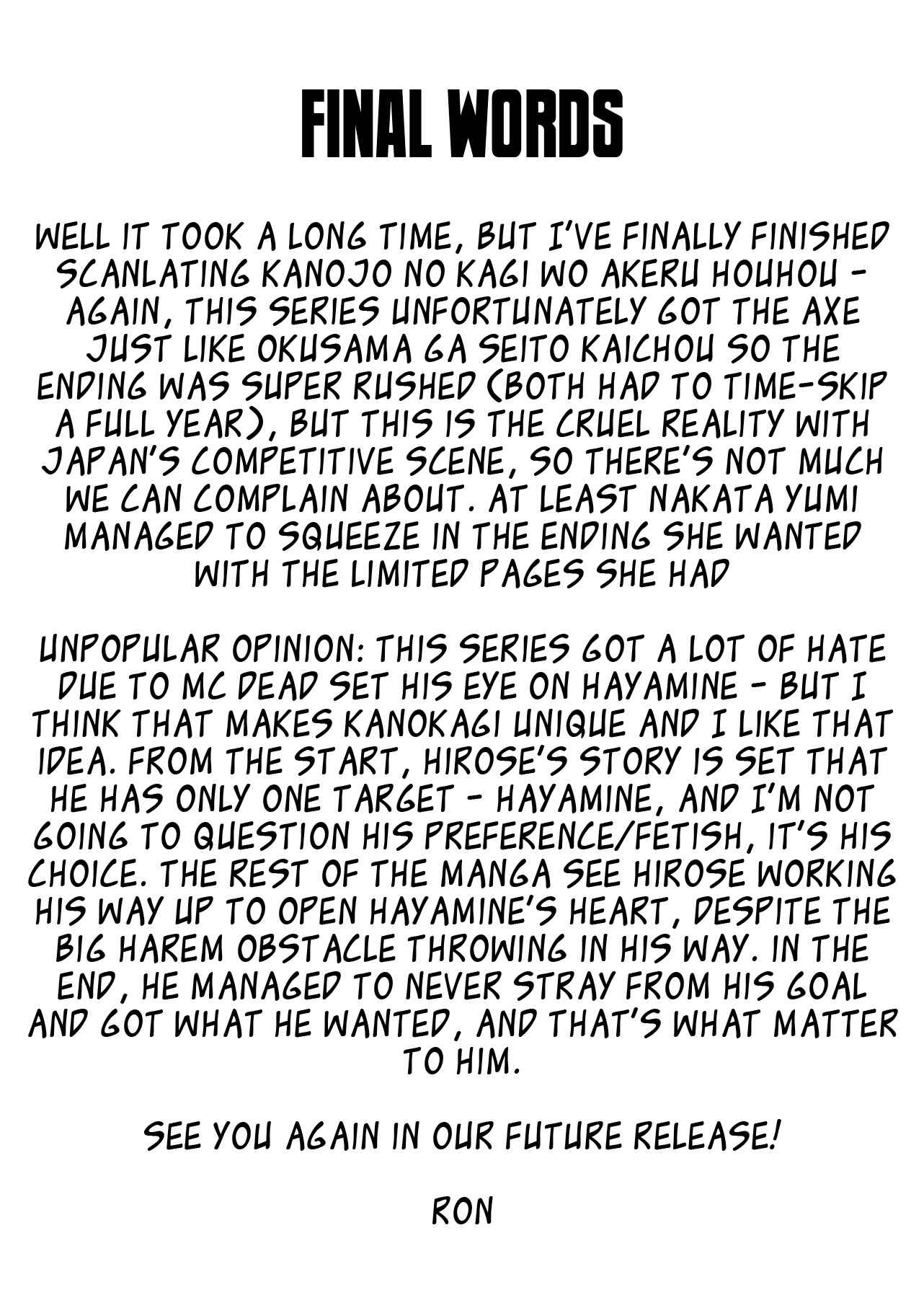 Page 36 Chapter 70 Kanojo no Kagi wo Akeru Houhou