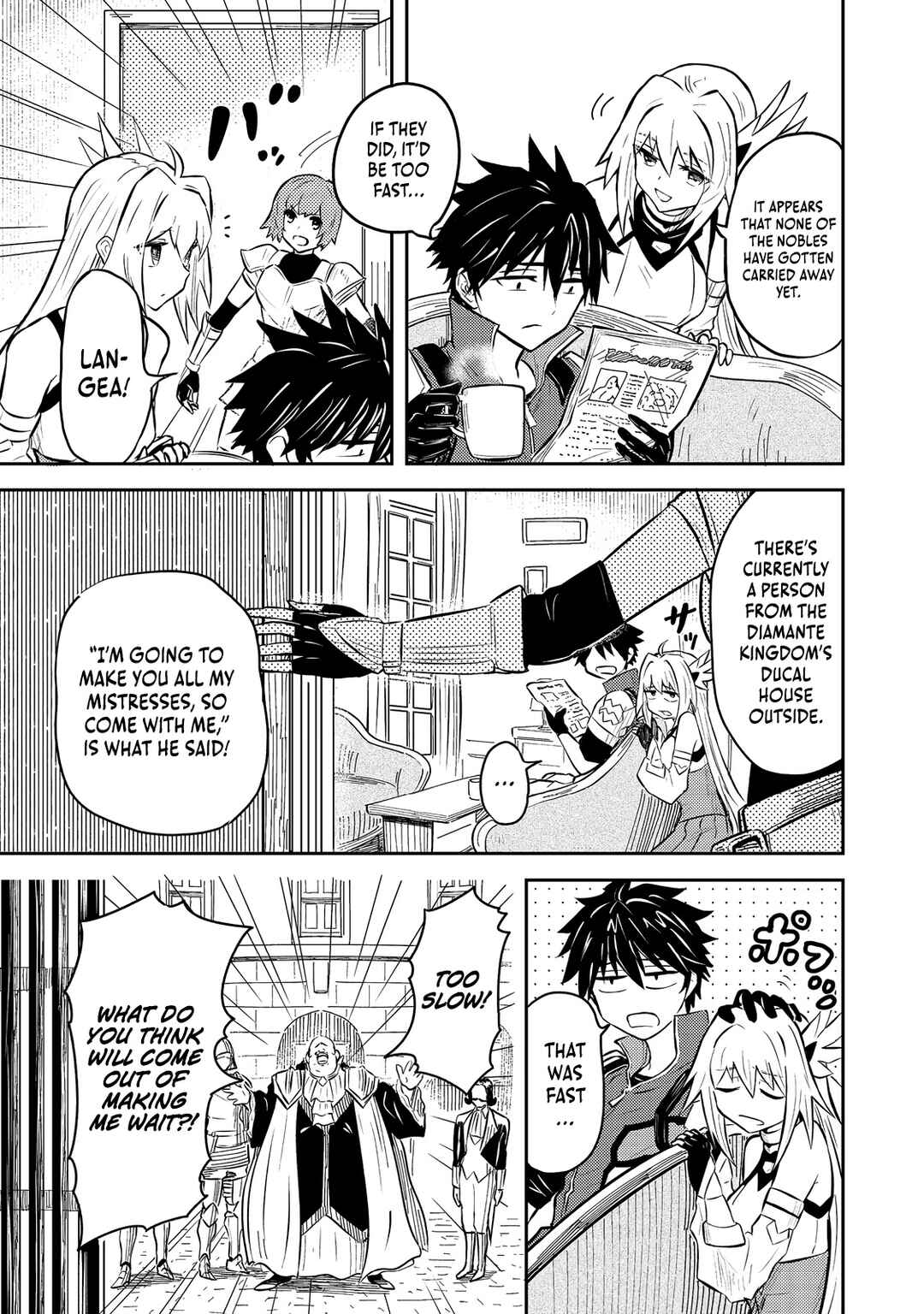 Page 2 Chapter 7 Outo One Ope Golem Master. Masakano Tsuihou!? ~Jiyuu no mi ni Nattanode Deshi no Bijin Yuusha-tachi to Issho ni Saikyou Gouremu Tsukurimasu. Modotte Koi to Iwarete mo Mou Shiran!~