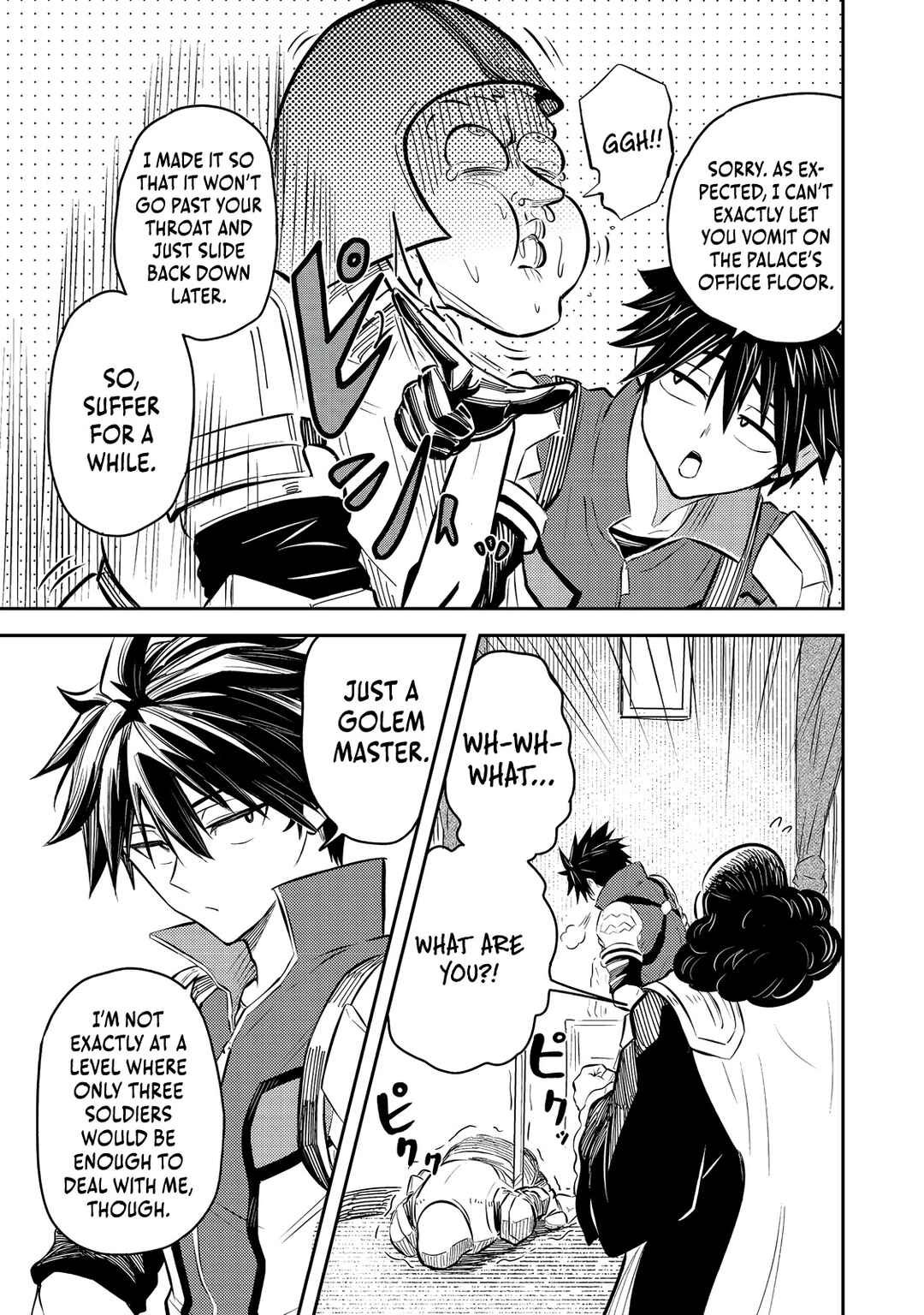 Page 32 Chapter 7 Outo One Ope Golem Master. Masakano Tsuihou!? ~Jiyuu no mi ni Nattanode Deshi no Bijin Yuusha-tachi to Issho ni Saikyou Gouremu Tsukurimasu. Modotte Koi to Iwarete mo Mou Shiran!~