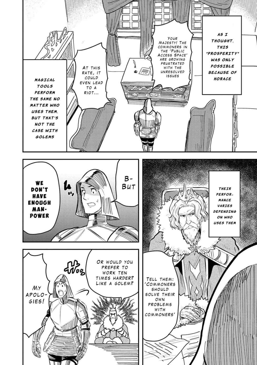 Page 21 Chapter 5 Outo One Ope Golem Master. Masakano Tsuihou!? ~Jiyuu no mi ni Nattanode Deshi no Bijin Yuusha-tachi to Issho ni Saikyou Gouremu Tsukurimasu. Modotte Koi to Iwarete mo Mou Shiran!~